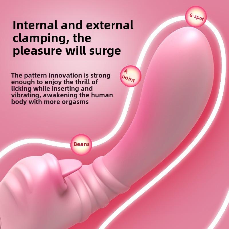 Rhythmic Tongue Licking Slapping Vibrator Female Rechargeable Masturbator Vibrator Adult Erotic Sex Products
