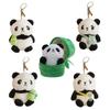 Cute Banboo Panda Plush Toy Keychain Kawaii Panda Pendant Bag Accessories Car Key Chain Pendant Boyfriend Gift Bag Decor