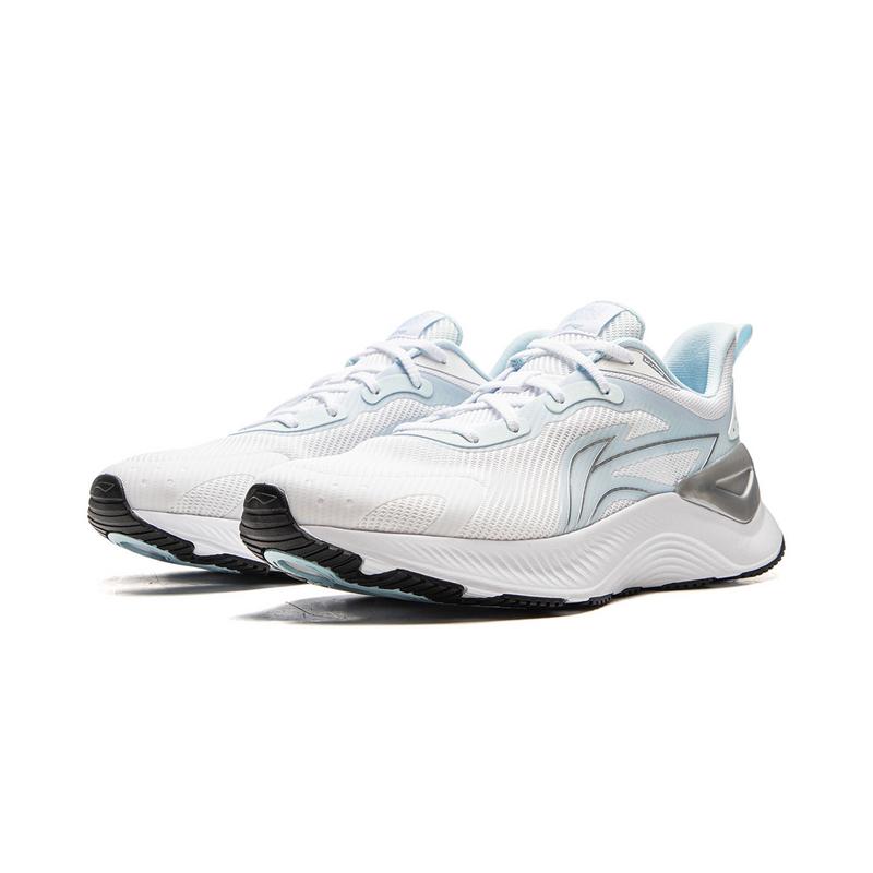 Li-Ning Pantofi sport la modă, confortabili, cu absorbție a șocurilor, rezistenți la uzură, cu talpă joasă, casual, pentru alergare, adidași pentru bărbați, Alb standard ARHV021-6