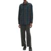 Uniqlo Plaid Pattern Button-Down Long Sleeve Shirt Men Shirts Dark-Blue 452705-68