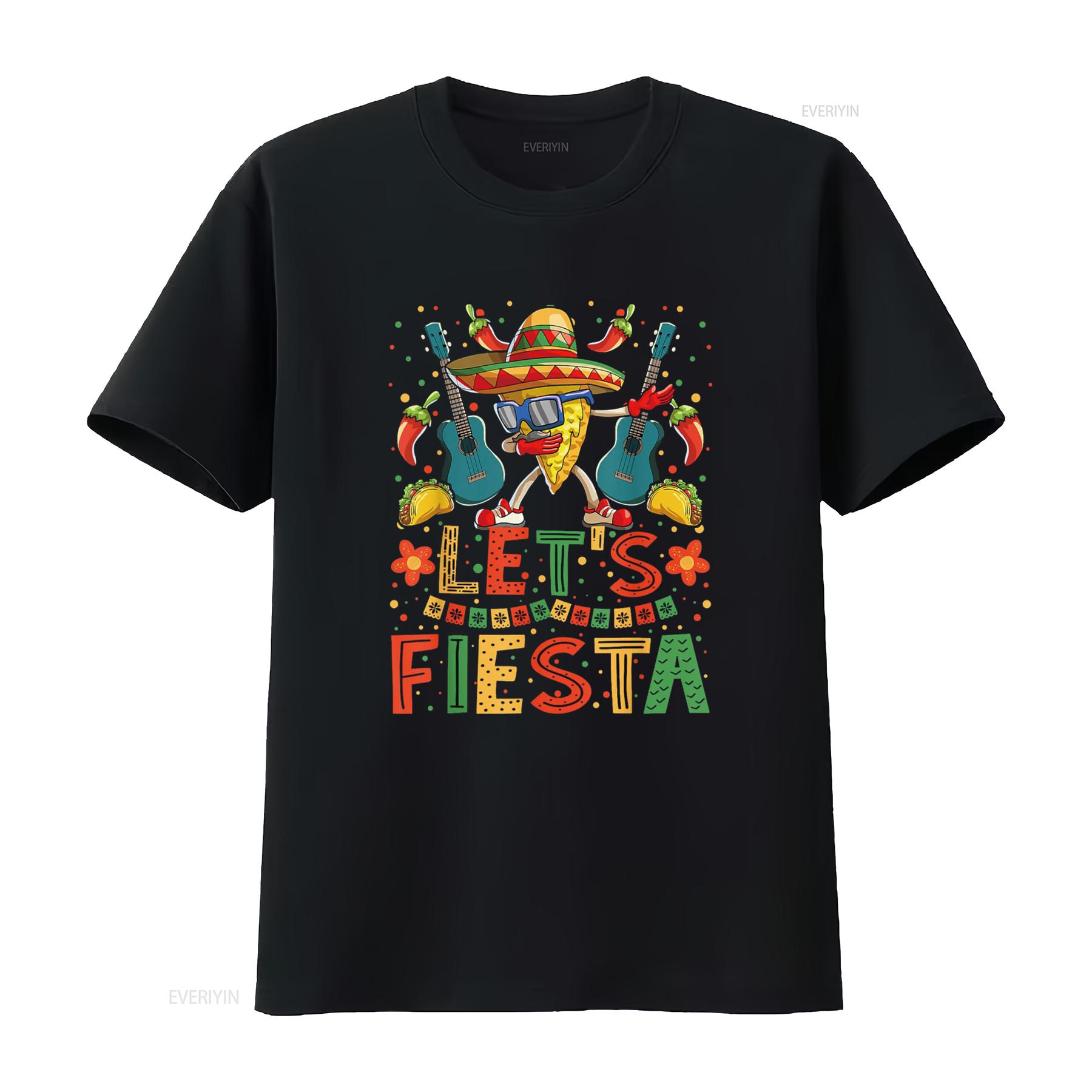 

Dabbing Nacho Cinco de Mayo T Shirt Lets Fiesta vintage Washed streetwear fashion Versatile graphic Top For Everyday Wear 4XL