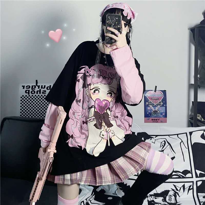Léto Ženy Estetický Volný Punk Dámské tričko Goth Tee Tmavý Grunge Dámská Gotická trička Oblečení Harajuku Top Y2k Streetwear