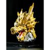 Golden Dragon Head Building Blocks Building Blocks Assemble Desk Decoration Chinese Dragon Toys Gift  for Adult Friend