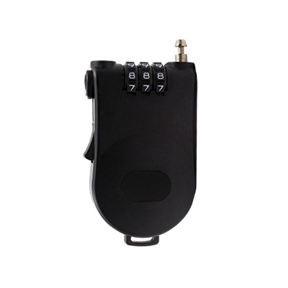 

Cable 3-Digits Luggage Combination Lock Password Padlock Motorcycle Helmet Lock Travel Accessories чёрный