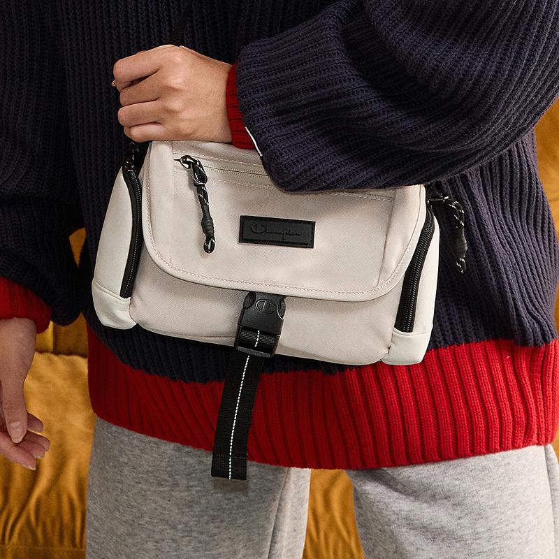 New Champion Fabric Crossbody Bags Regular Unisex Khaki/Black U4CACPU24
