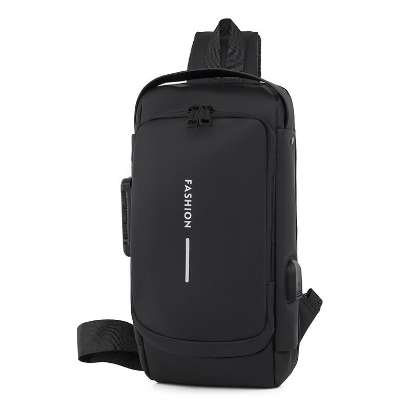 Locomotive Bag Password Anti-theft Breast Bag, Men's Shoulder Bag, Large-capacity Casual Men's Bag, Multi-functional Messenger Bag