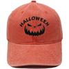 Halloween Pumpkin Grimace Embroidered Baseball Cap Washed Retro European and American Hip Hop Men's and Women's Casual Dad Hat