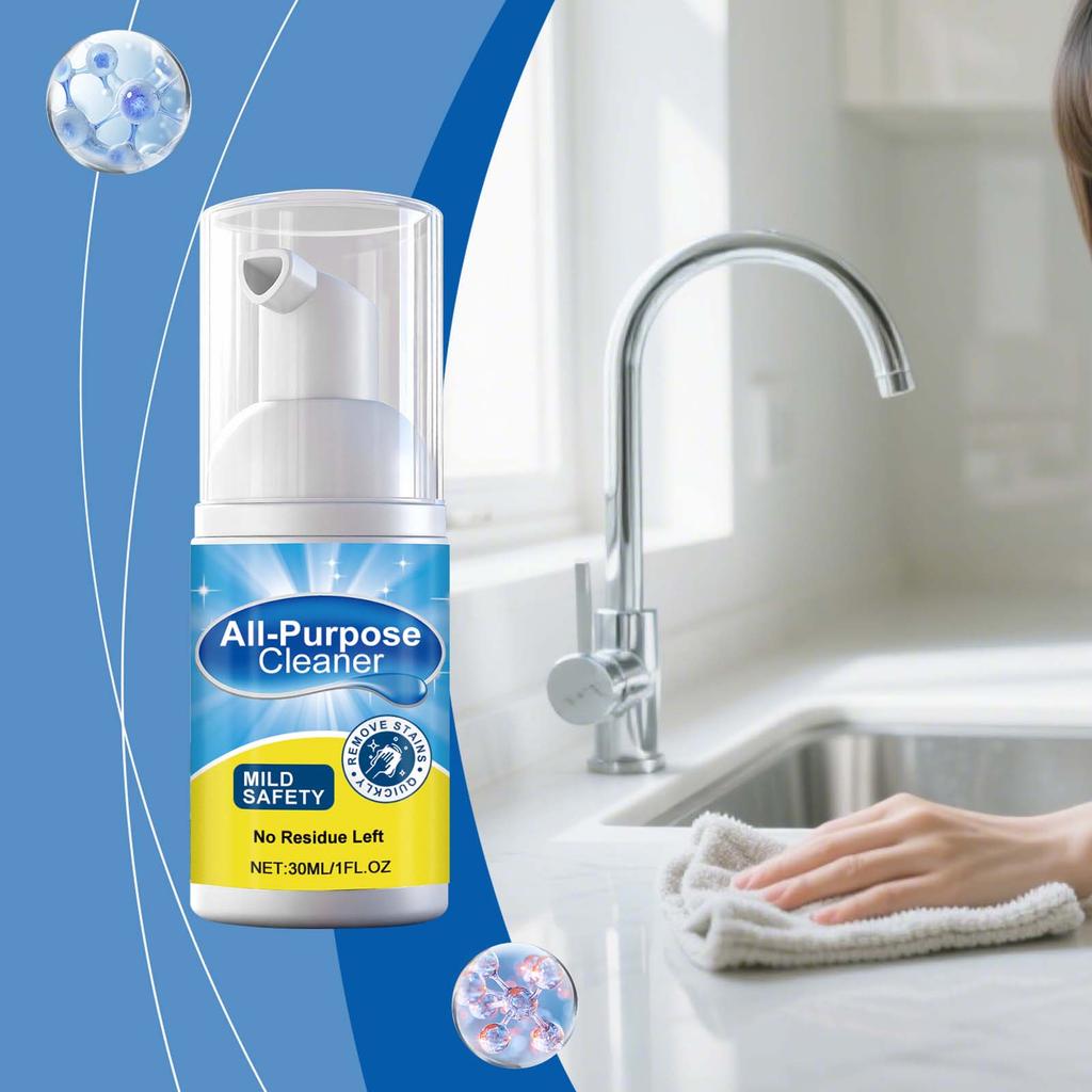 All Purpose Cleaner Multipurpose Cleaning Solution Mild Safety Formula for Home Kitchen Bathroom Office Surfaces 30ml Bottle