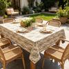 Dining Kitchen Party Decor Simple Design Cotton Linen Rectangle Soft Washable Table Cloth