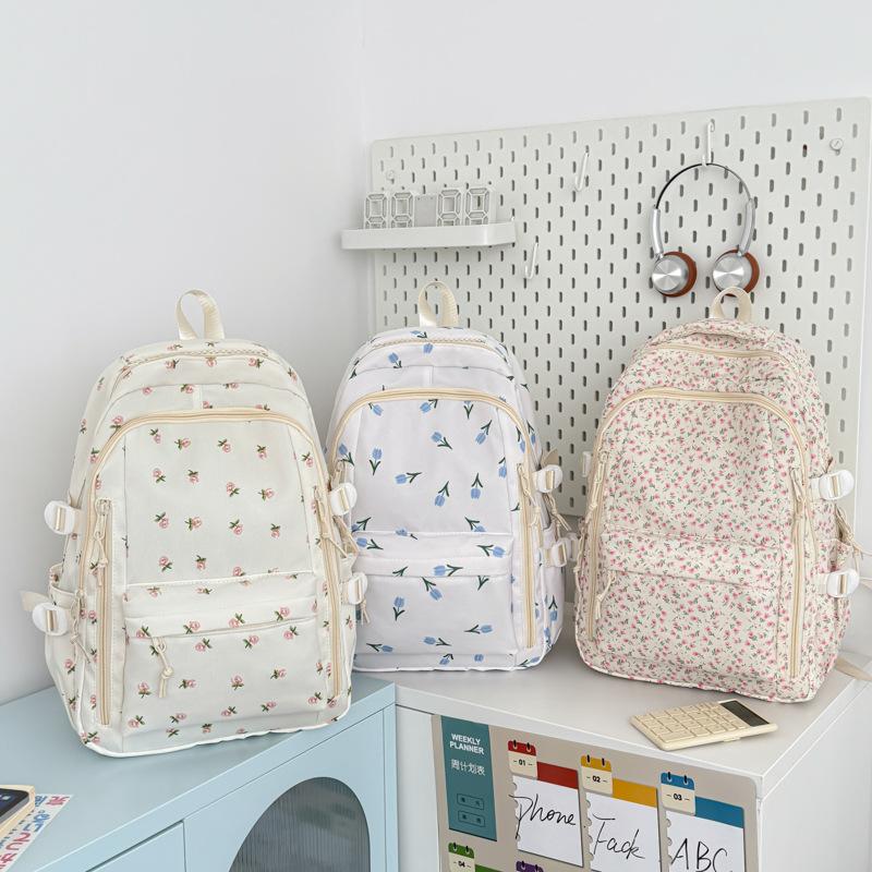 Schoolbag new ins wind simple casual large capacity schoolbag women's backpack outdoor small fresh travel light backpack