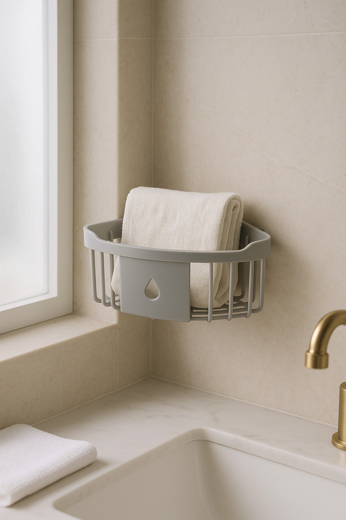 Závěsný trojúhelník Rohový úložný stojan Košík Kuchyň Koupelna Organizér