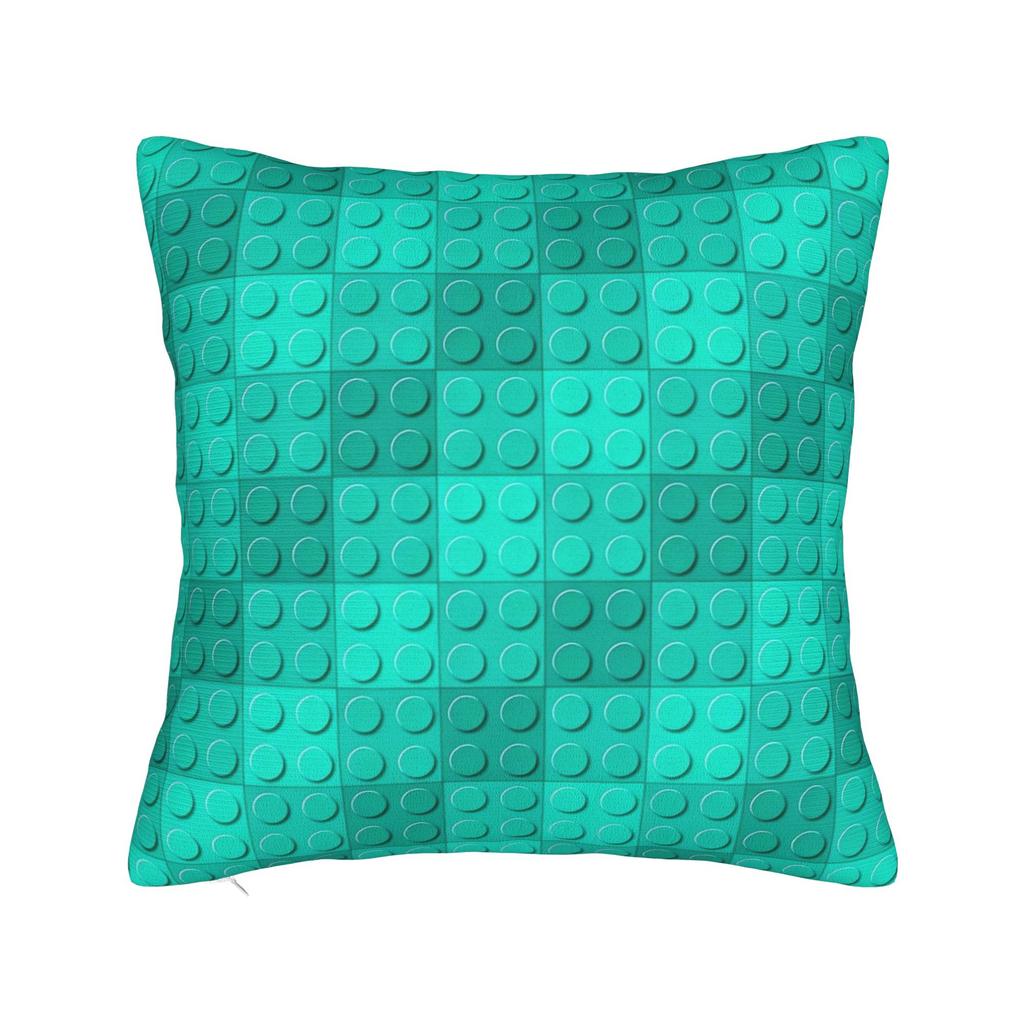 Symmetric Primary Color Building Blocks Pattern Pillow Case Funny Pillow Cover Comfy Pillowcases For Sofa Couch Bed Living Room