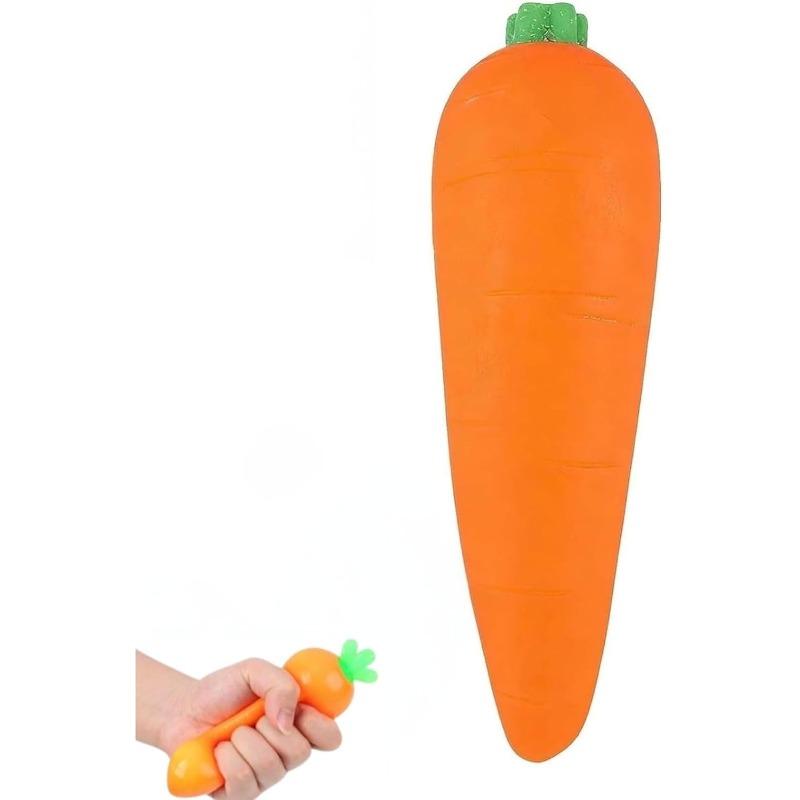 Carrot Squishy, Slow Rising Stress Relief, 2026 New Realistic Carrot-Shaped Squeeze Ball, Soft Cute, Anxiety Relief Dough Decompression Gift