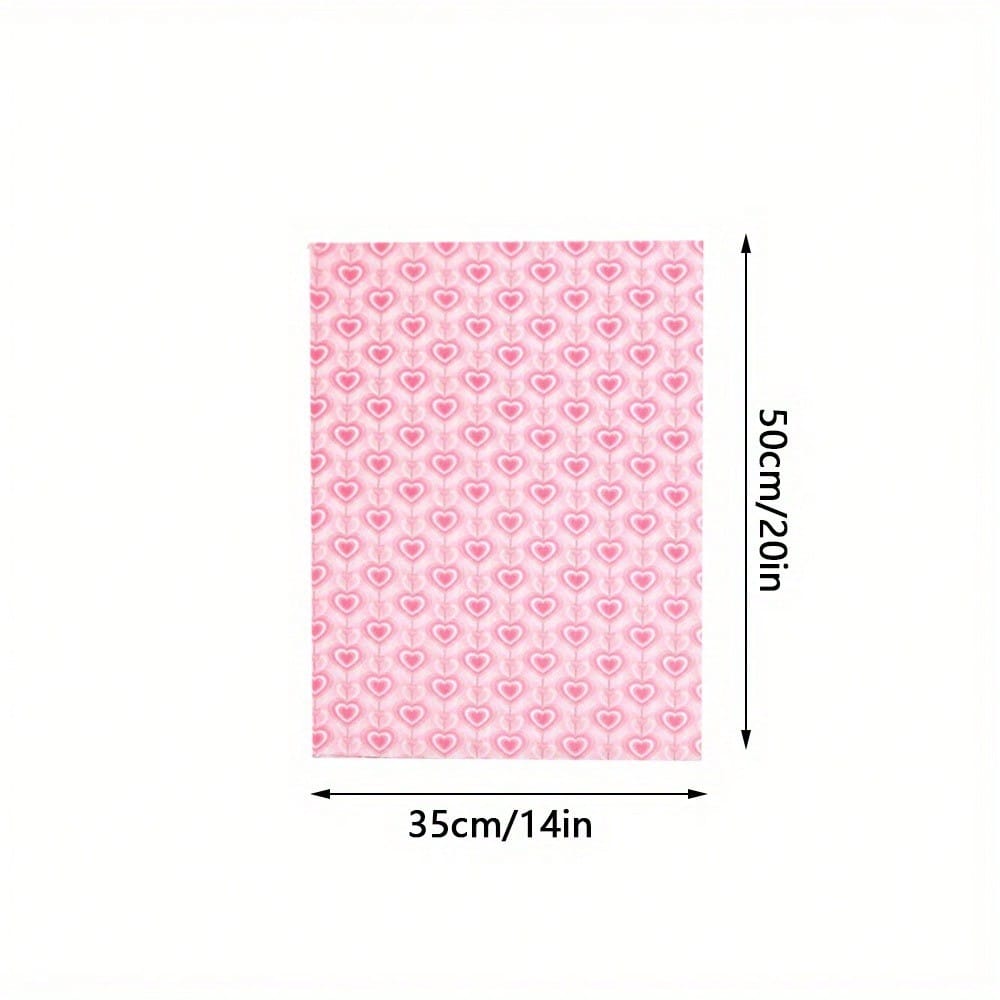 1set/ 50pcs Pink Love Heart Copy Paper Apparel Gift Wrapping, Love Heart Tissue Paper- Suitable for Birthday, Valentine's Day