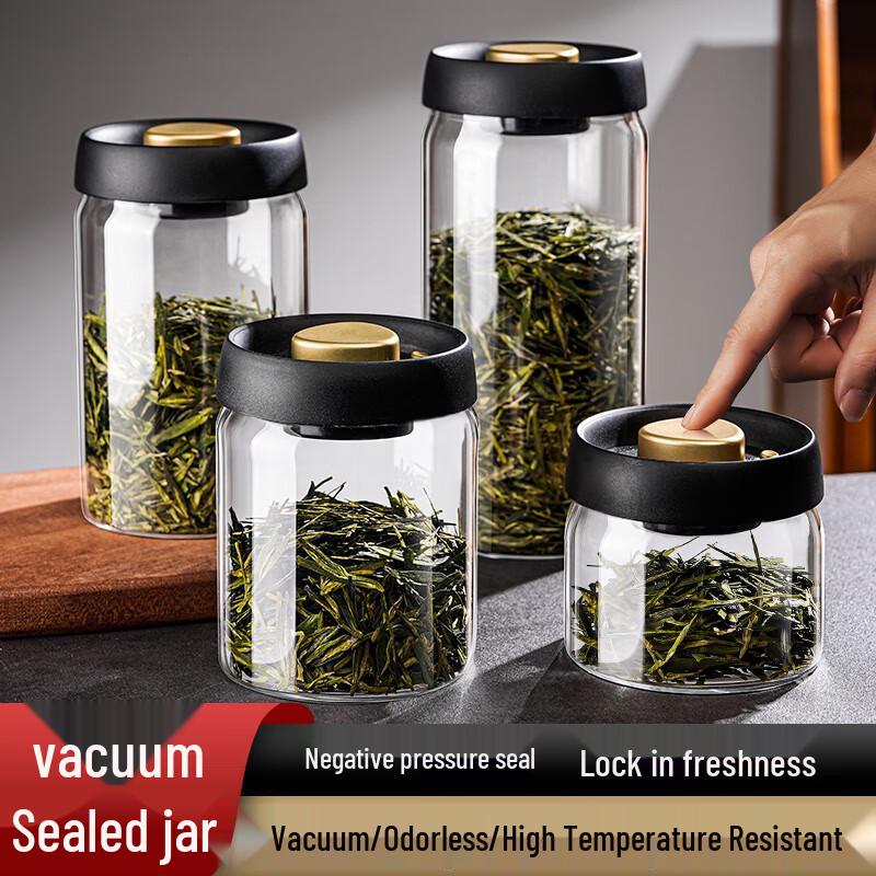 Chaxun Vacuum Seal Glass Tea Jar Set
