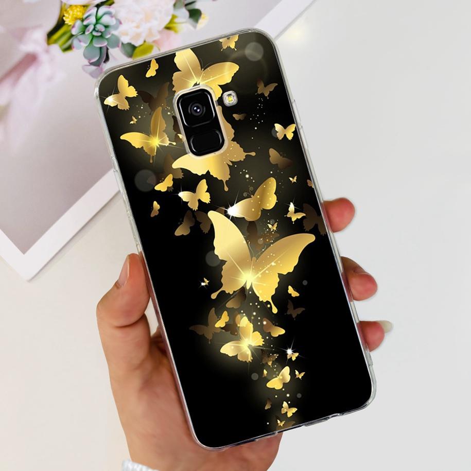 For Samsung Galaxy A6 A8 Plus Case 2018 Case Fashion Butterfly Soft Clear TPU Phone Cover For Samsung A6+ A8+ A 6 A 8 2018 Funda