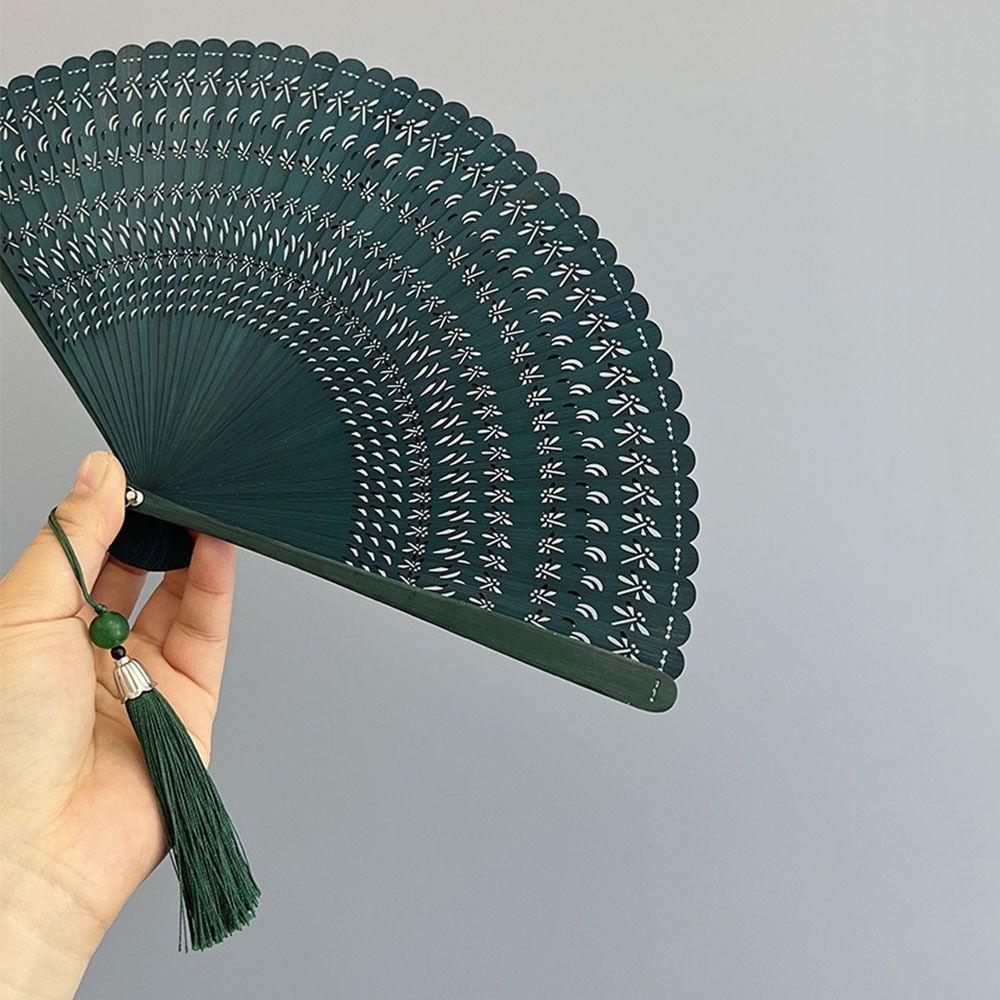 Portable Retro Hand Fan Antique Classical Folding Fan Women's Folding Fan Wedding Decoration