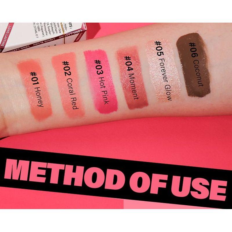 MLSMILE - Rubor Líquido de Larga Duración - 6 Colores