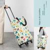 Bolsa de Compras Plegable Impermeable con Ruedas Mango Retráctil Carrito de Compras de Mano Entrega