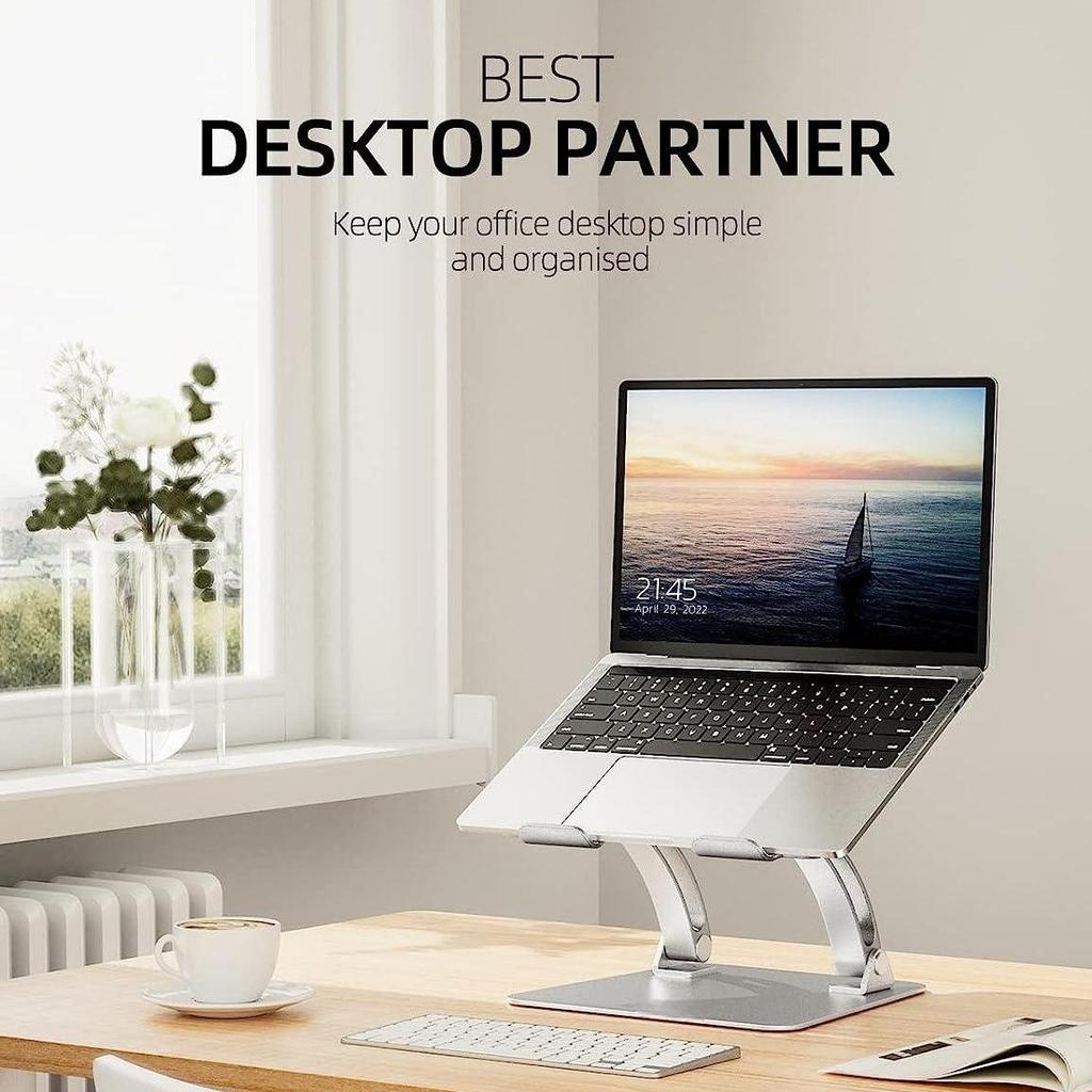 Adjustable Aluminum Alloy Laptop Stand with Cooling Features