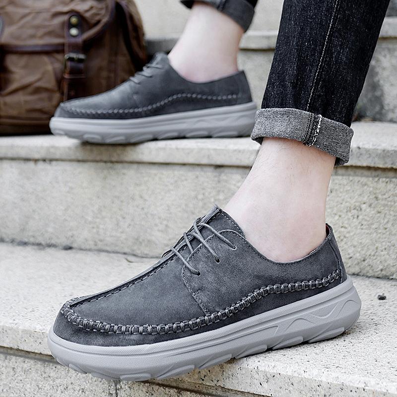 Fashion Outdoor Men's Shoes Super Lightweight Suede Leather Casual Shoes Men Comfortable Loafers Sneakers White Flats Oxfords Boat Shoes