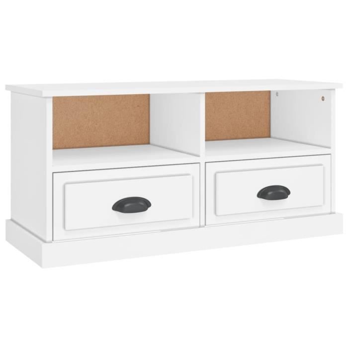 VidaXL Meuble TV blanc 93x35,5x45 cm bois d'ingénierie 816464