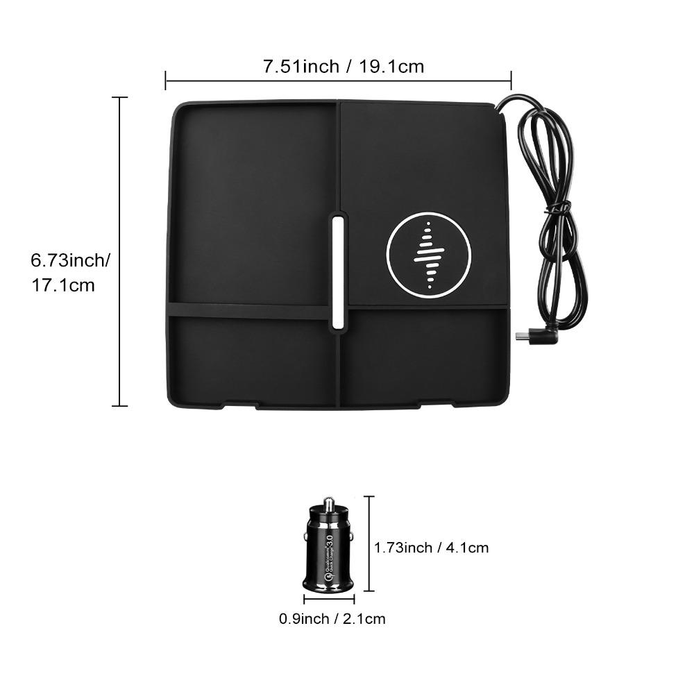 Car Wireless Charger Pad Stable Fast Charging For BYD Song Plus 2023-2024 Center Console Storage Box Auto Decoration Accessories