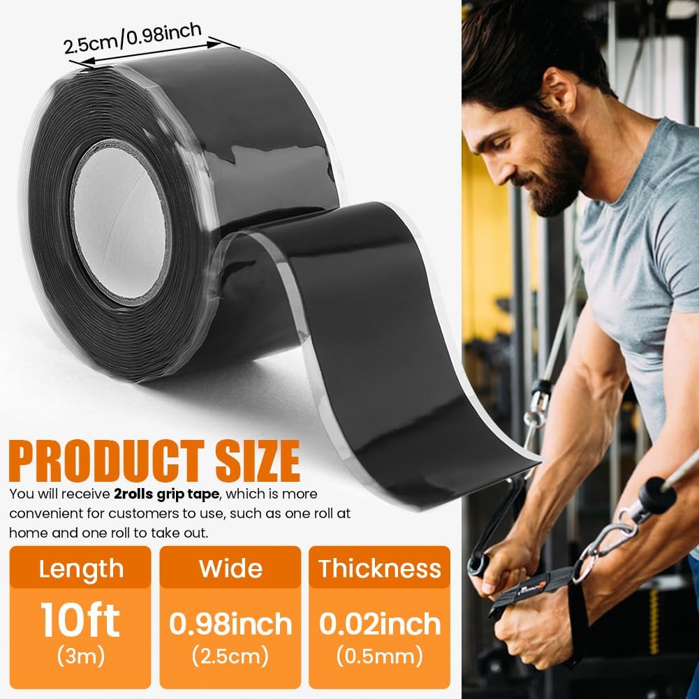 Equivira 2 Roll Grip Tape Silicone Tape for Handle Rubber