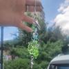 Anime Green Four Leaf Clover Cosplay Keychain Keyring Phone Chain Key Chain Star Colorful Button Pendant Jewelry Accessory Props