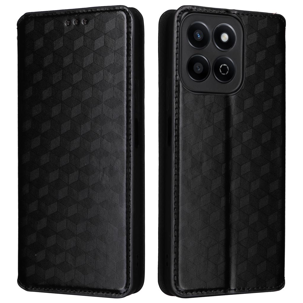 For Honor X7c 4G/200 Smart 5G/Play 60 Plus 5G/Play 9T Case Rhombus Imprint PU Leather Phone Wallet Cover