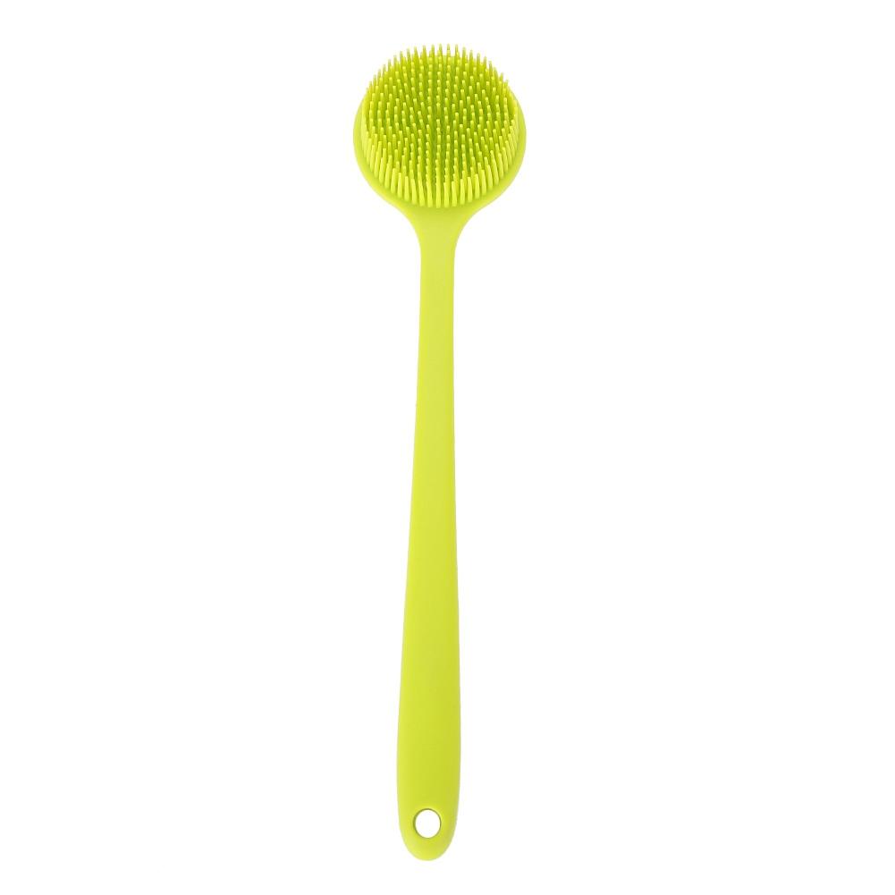 Silicone Soft Long Handle Shower Exfoliating Brush Body Scrubber Bath Shower Massage Brush
