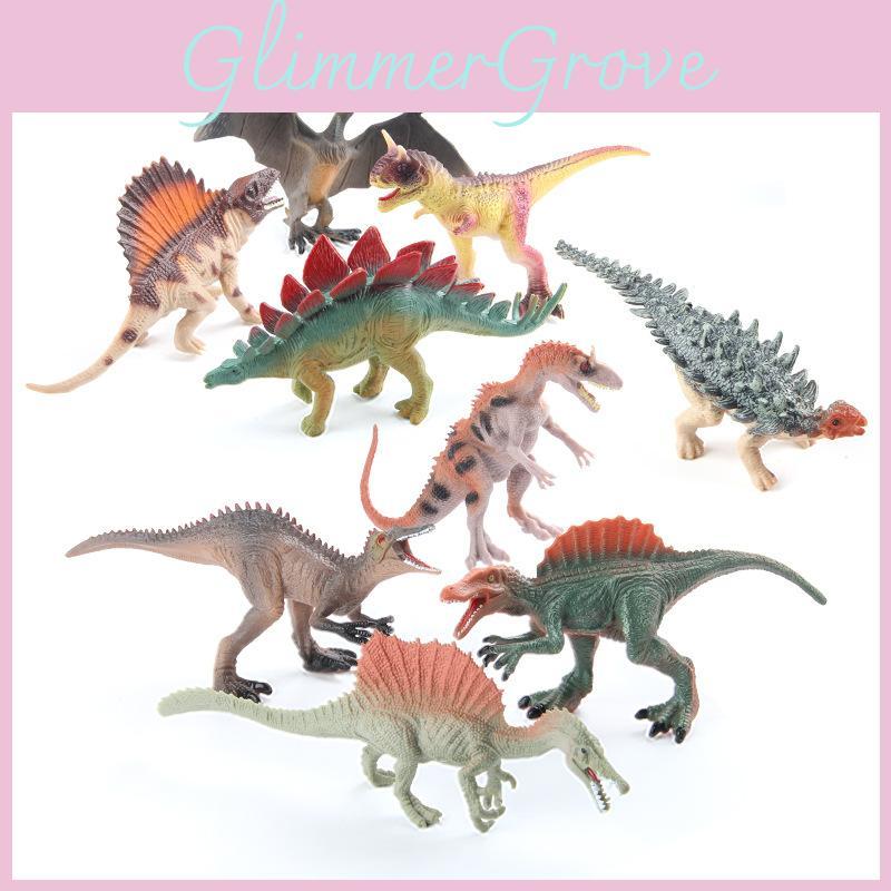 Miniature Realistic Dinosaur Figurines Set Featuring Various Models Crafted From Durable Pvc Material