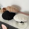 Japanese Designer Cute Little Bear Pearl Bere Hat for Women In Autumn and Winter Temperament Warm Plush Painter Hat
