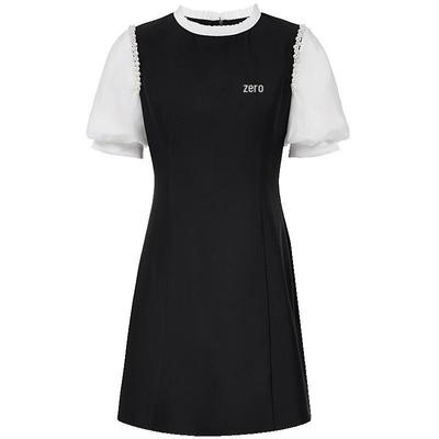 2025 Spring Detachable Brooch Ruffle Collar A-Line Dress