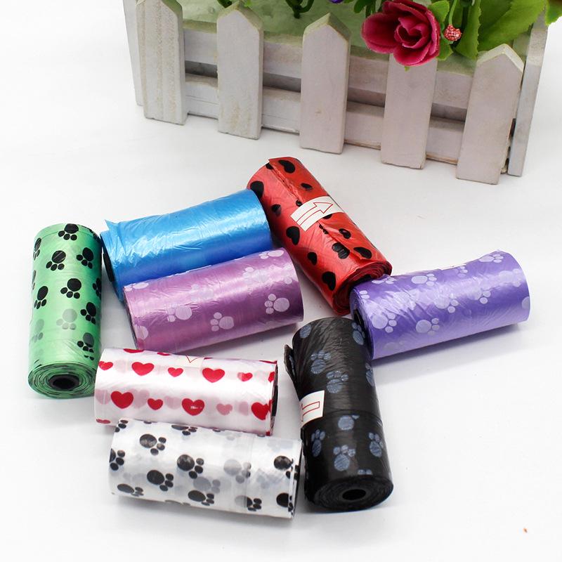 Bedruckte Haustierkotbeutel - 15 Beutel/Rolle zur Reinigung von Hund und Katze