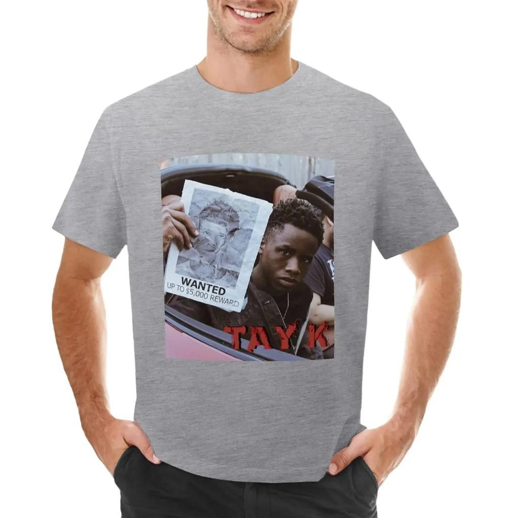 Tay K Wanted TShirt Plus Size Tops Summer Clothes Vintage Mens Tall T Shirts
