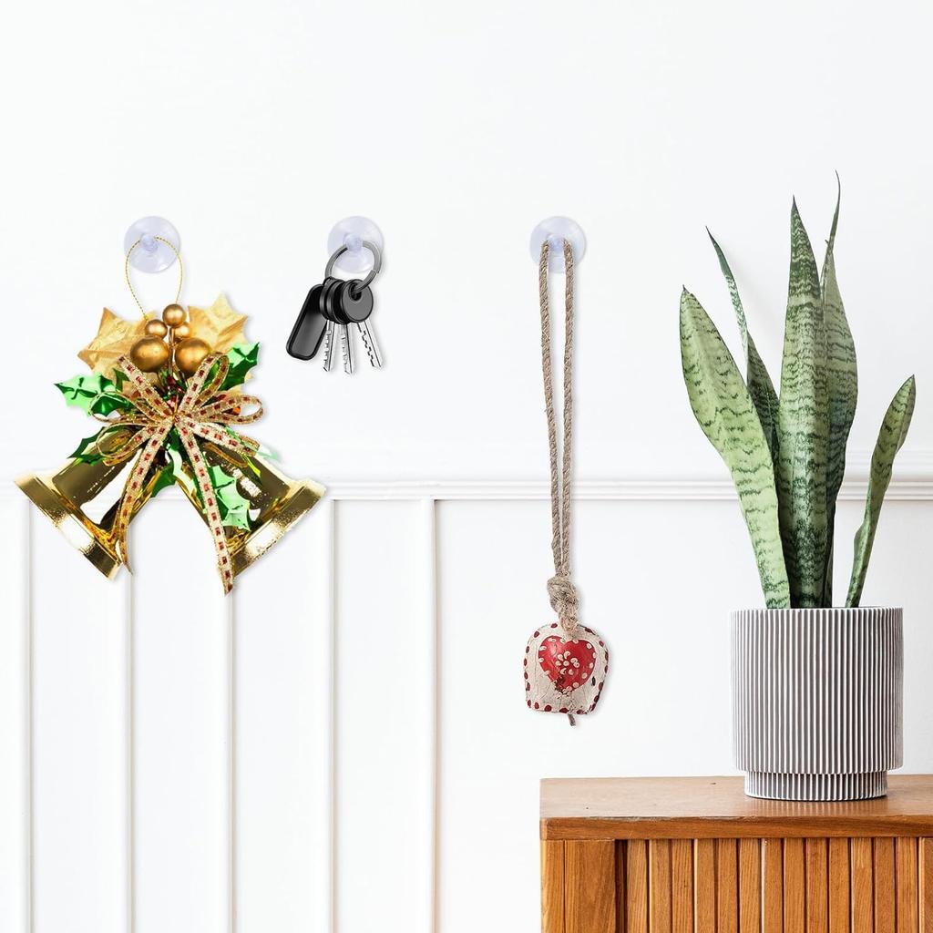 simarro 30Pcs Small Suction Cup, 2cm Glass Suction Without Hooks Extra Strong Adhesive Mini Suction for Home Kitchen Bathroom Wall Door Glass Window