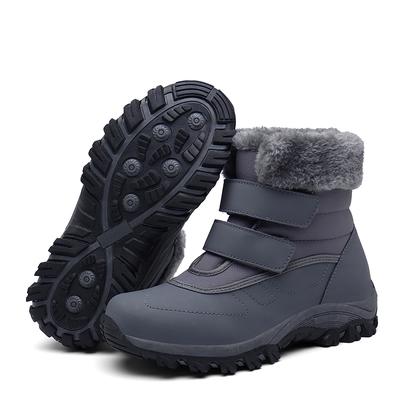 Women Plush Snow Boots Fashion High-top Boots Warm Cotton Shoes Non-slip Waterproof Outdoor Sneakers for Hiking Trekking