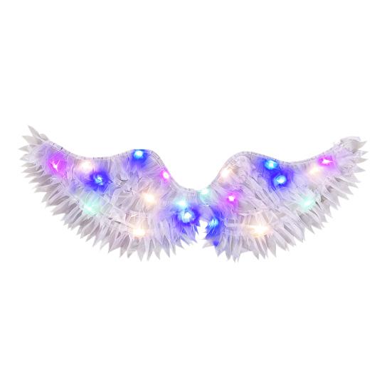Angel Wings for Adults Kids Angel Feather Wings Costume with Elastic Straps for Halloween Christmas Cosplay Party