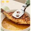 Small Bear Fried Fish Turner 2-in-1 Stainless Steel Food Clip Long Handle Anti-Slip Oil Draining Spatula Heat Resistant Clip