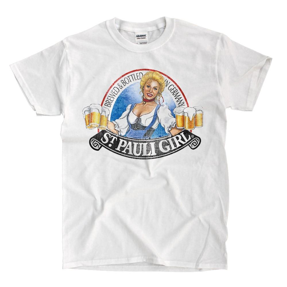 St Pauli Girl Beer White T-Shirt - Ships Fast! High Quality! Unisex T-Shirt S