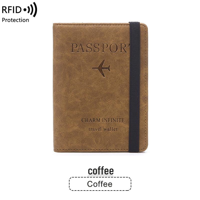 RFID-Blocking PU Leather Passport Holder: Chic, Multifunctional Travel Document Case