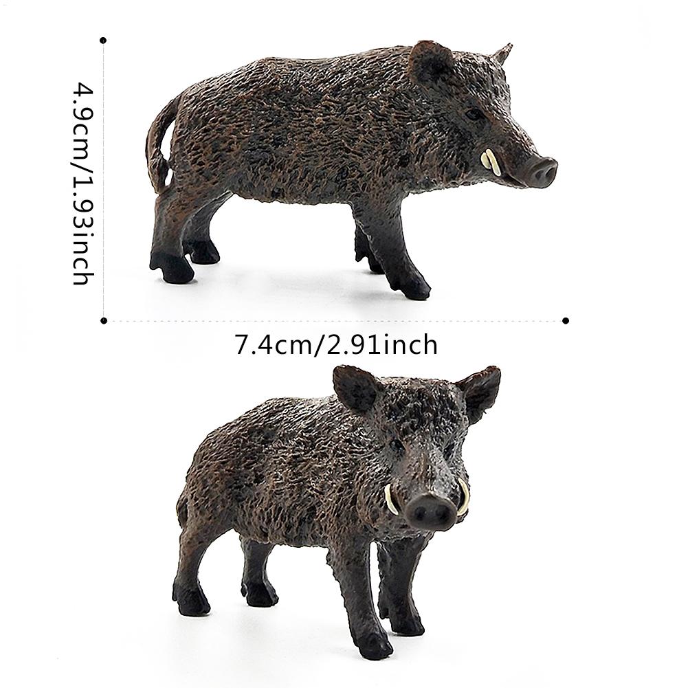 Wildschwein Spielzeug Figuren Realistisches Wildschwein Modell Spielzeug Pädagogische und Sammler Spielzeuge für Tierliebhaber und Geburtstagsgeschenk für Kinder