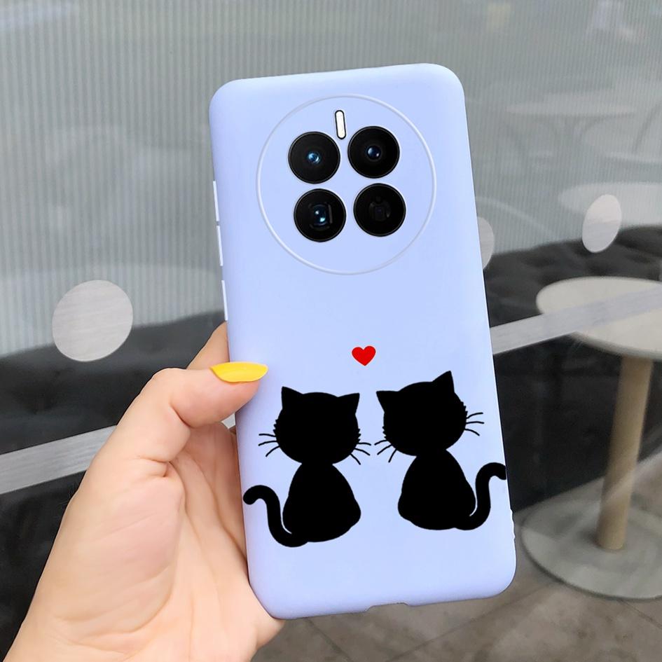 For Huawei Mate 50 Pro Case 2022 Cute Cartoon Cat Painted Soft TPU Protective Cover For Huawei Mate50 Pro DCO-LX9 CET-LX9 Fundas