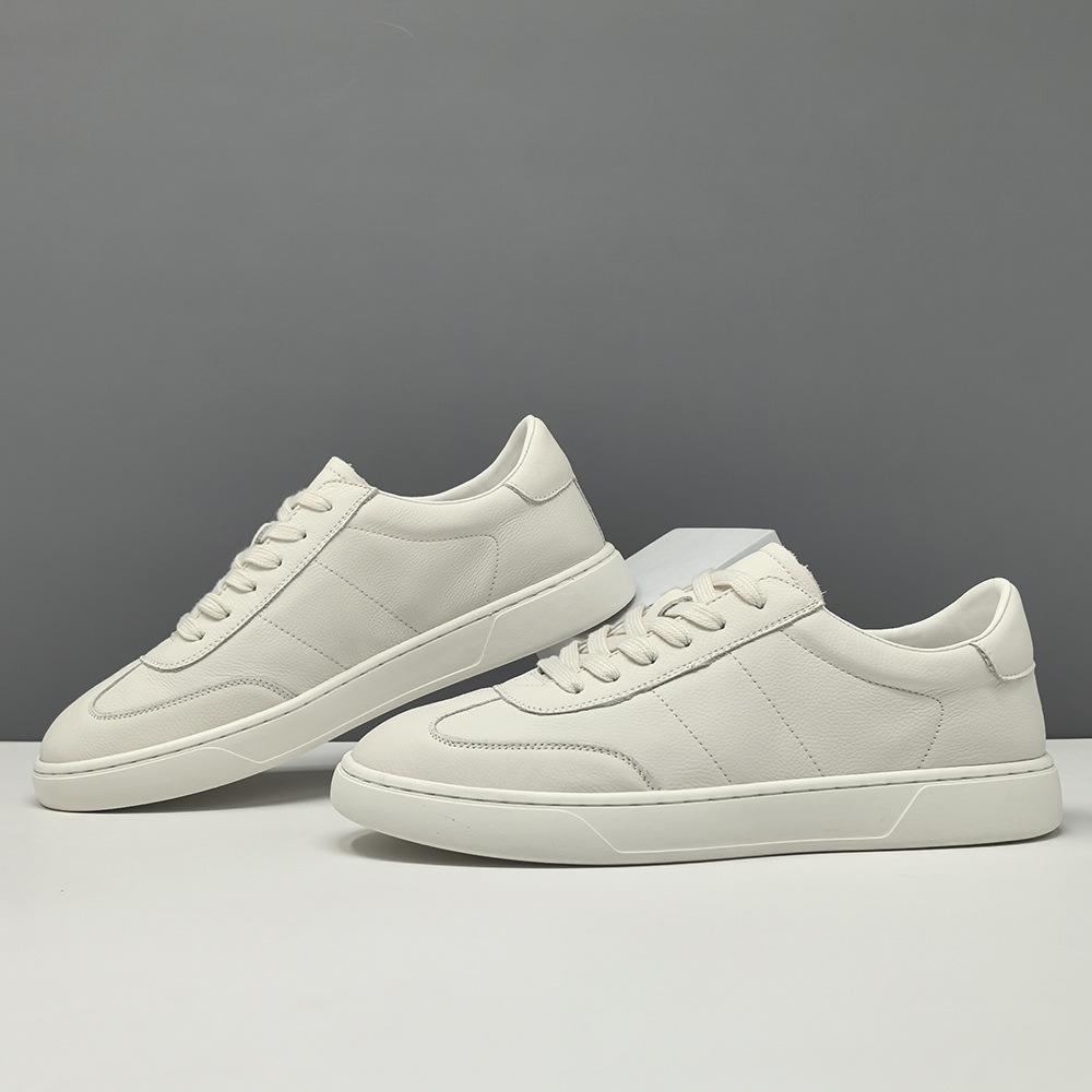 Small Size Men'S Shoes Size 36 Niche Casual Shoes Men'S Leather Board Shoes Men'S Trend Versatile European Station Men'S White Shoes