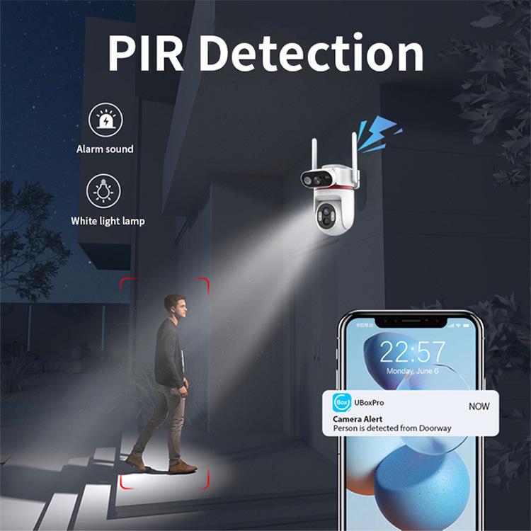 AOV Outdoor Dual-Lens Solar 4G Camera with 24h Monitoring, HD Night Vision, No Power/Network Needed
