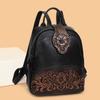 Printed Lady's Double Shoulder Bag - A Casual, Traditional Chinese Style, Large Capacity Work Bag for Women