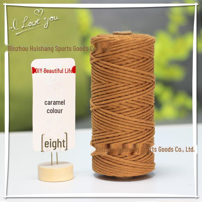 3 mm, 4 mm, 5 mm farbiges geflochtenes Baumwollseil für selbstgemachte und handgefertigte Wandteppiche, Geschenkdekoration, Hüte