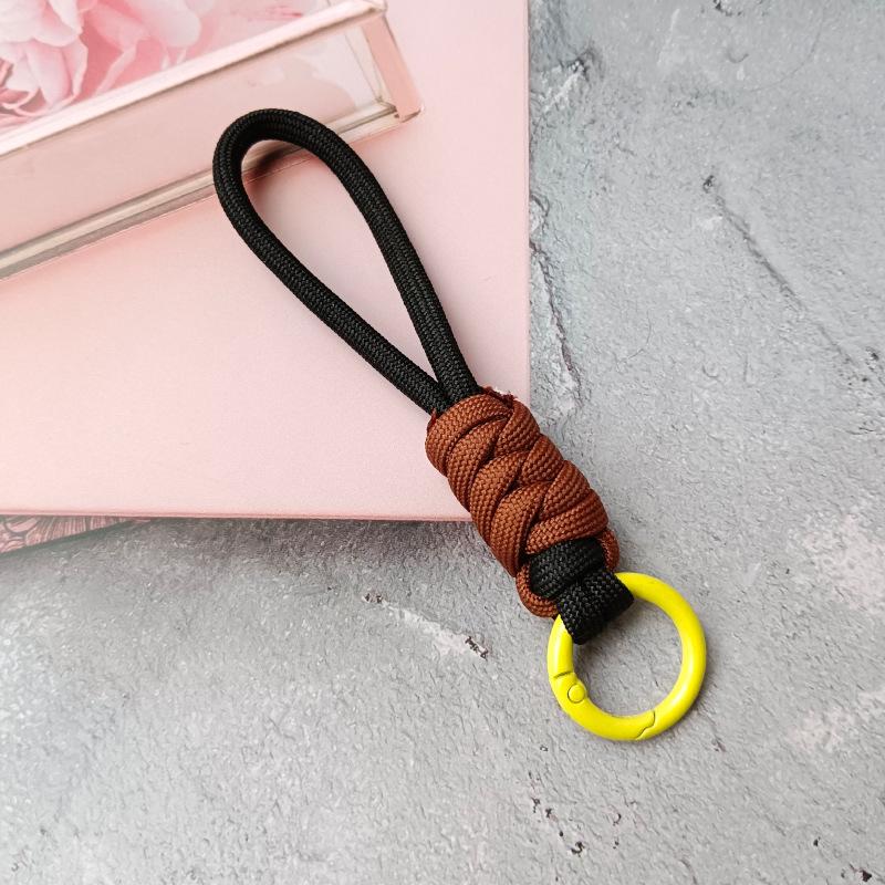 Color-Block Knotted Detachable Phone & Keychain Lanyard