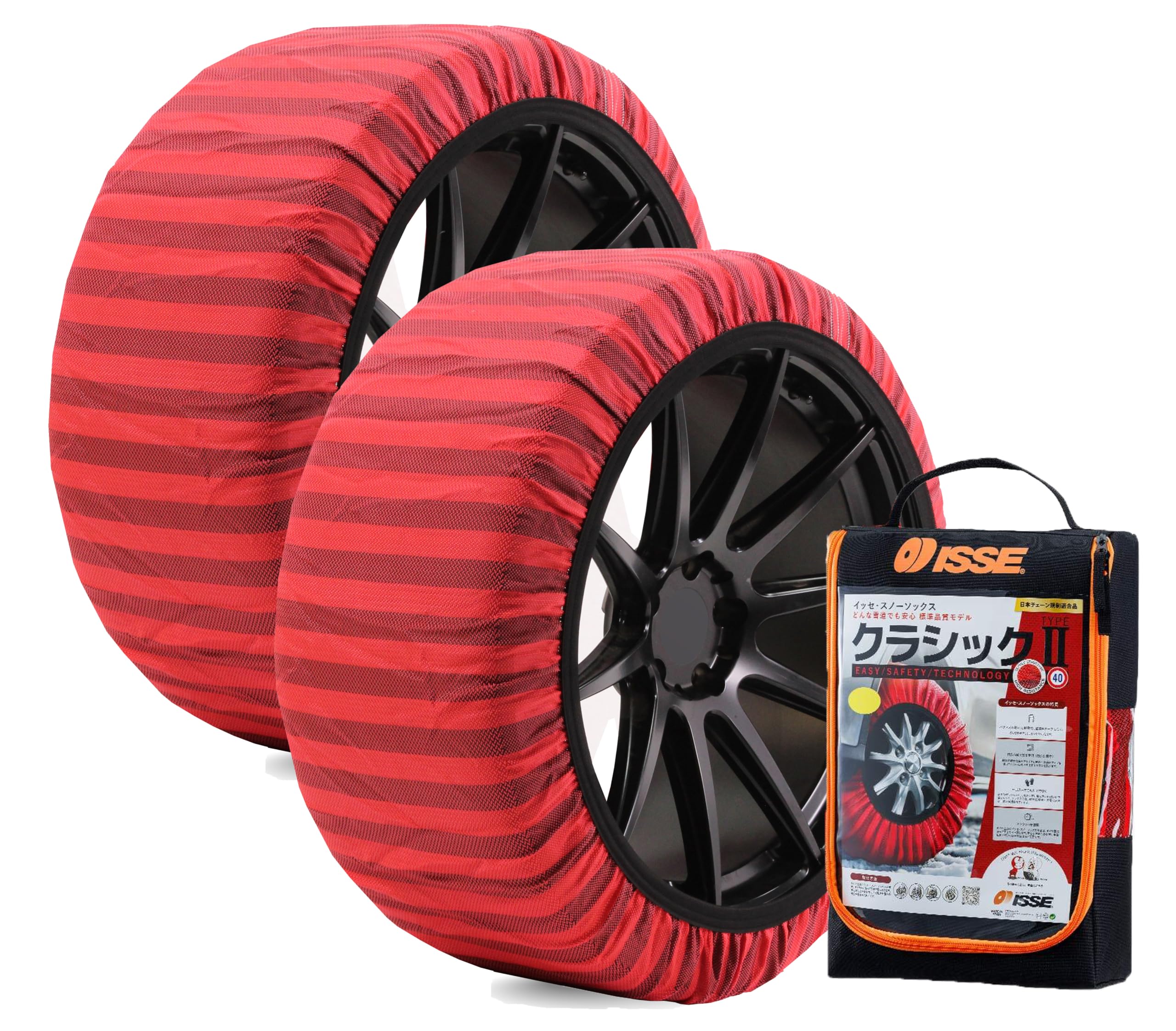 

Официальный Isse Snow Запатентованный ТИП CLASSIC Тканевая шина, совместимая с цепями Без поддомкрачивания Легкая установка для легких транспортных средств Носки, Цепи,